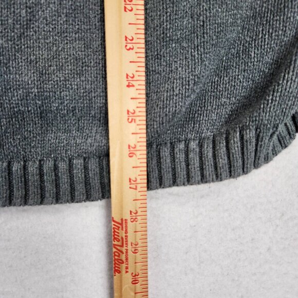 Eddie Bauer Sweater Mens Large Gray Knit Vintage Cotton Roll Neck Pullover - Picture 5 of 9